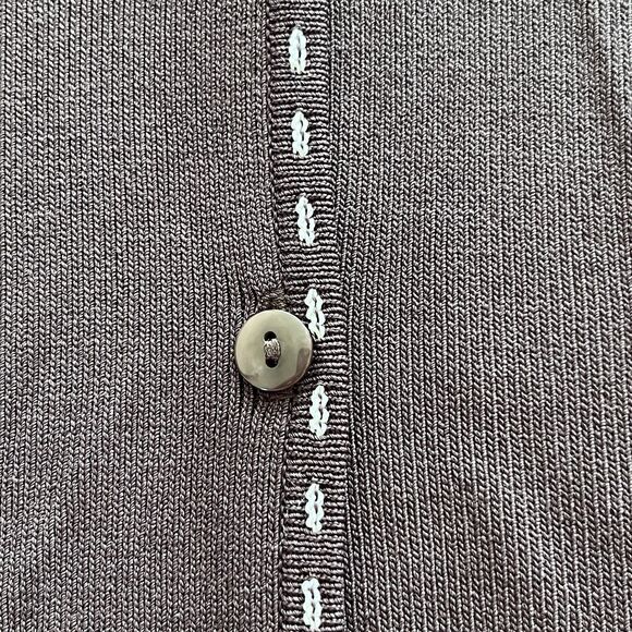 NWT Venini Long Sleeve Belted Long Cardigan Womens Size Small Brown‎ Button Down - Picture 6 of 13